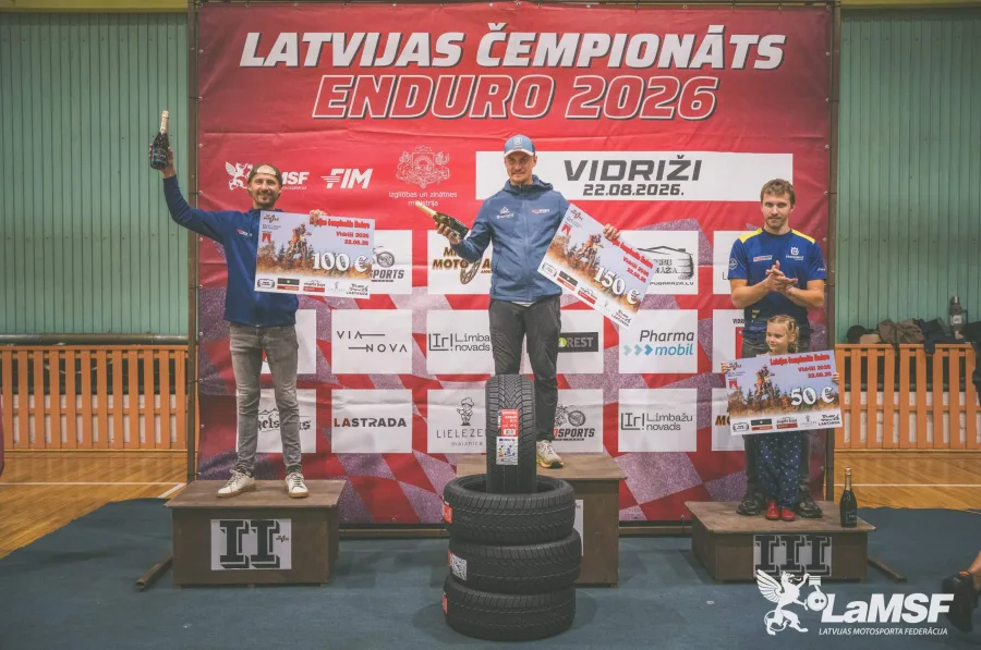 Latvijas čempionāta Enduro trešajā posmā Vidrižos nepārspēts Kārlis Sabulis